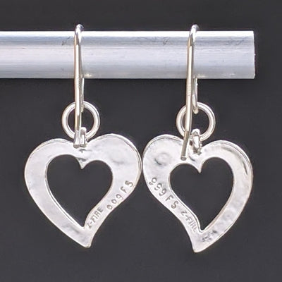 SIMPLE HEART CHAKRA EARRINGS | <Z-FIRE.COM> .925 Sterling Silver Kidney Wires 0.5 Inches Wide 1.5 cm Wide About 1 Inch Total Length 3 cm Total Length Free Astrological Report Free Standard Shipping Hassle Free Returns